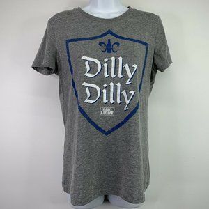 Bud Light Dilly Dilly Graphic Tee Size L Gray